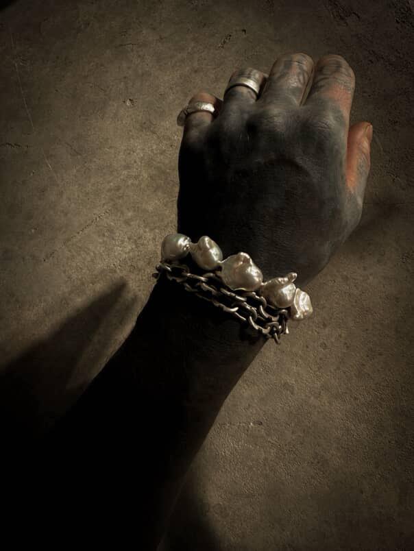 Handmade Baroque Pearl Bracelet With Sterling Silver Clasp Customizable